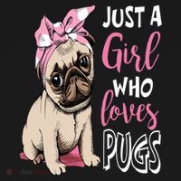 Just A Girl Who Loves Pugs: Cute Pug Dog Lover Gift Women's Hoodie thumb 2