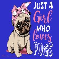 Just A Girl Who Loves Pugs: Cute Pug Dog Lover Gift T-Shirt thumb 7