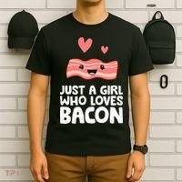 Just A Girl Who Loves Bacon T-Shirt thumb 6