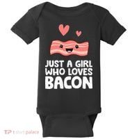Just A Girl Who Loves Bacon Baby Bodysuit thumb 0