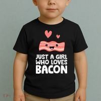Just A Girl Who Loves Bacon Toddler T-Shirt thumb 2
