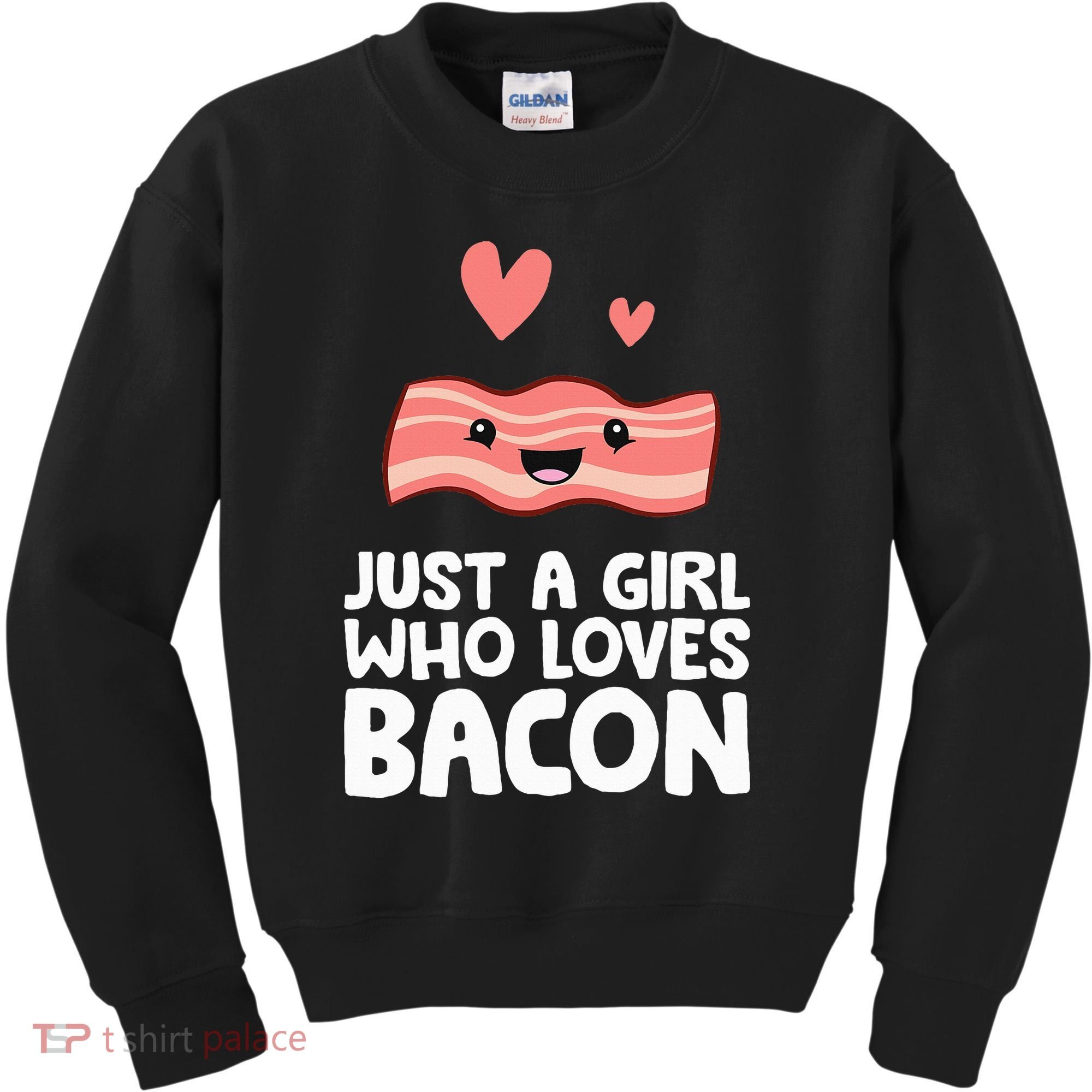 Just A Girl Who Loves Bacon Kids Sweatshirt
