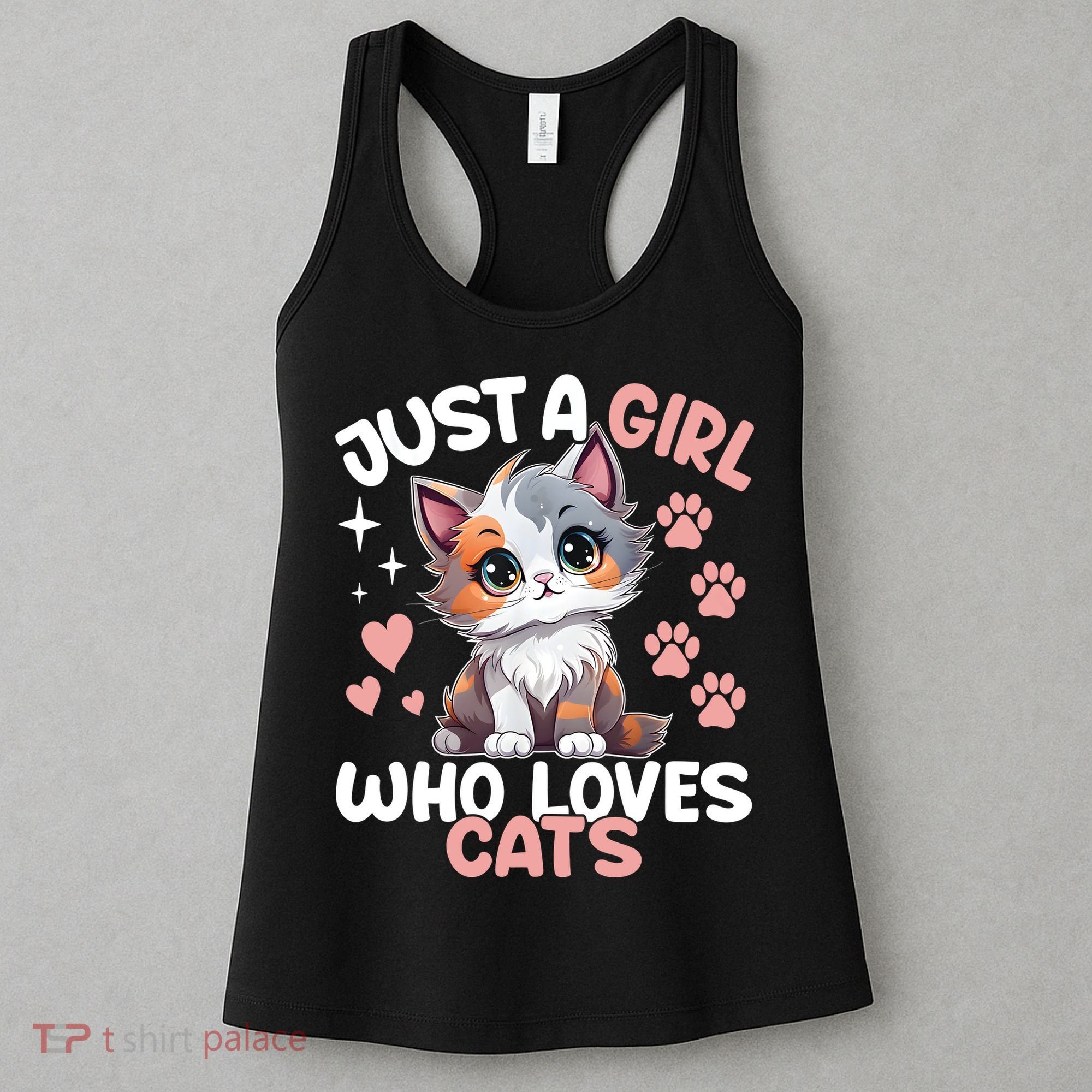 Just A Girl Who Loves Cats Cute Cat Lover Women's Tank Top