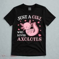 Just A Girl Who Loves Axolotls Kawaii Axolotl  T-Shirt thumb 5