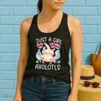 Just A Girl Who Loves Axolotls Axolotl Lovers Funny Kawaii Women's Tank Top thumb 2
