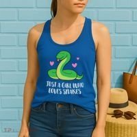 Just A Girl Who Loves Snakes Cute Snake Girl Gift Women's Tank Top thumb 2