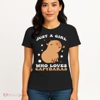 Just A Girl Who Loves Capybaras Women's T-Shirt thumb 4