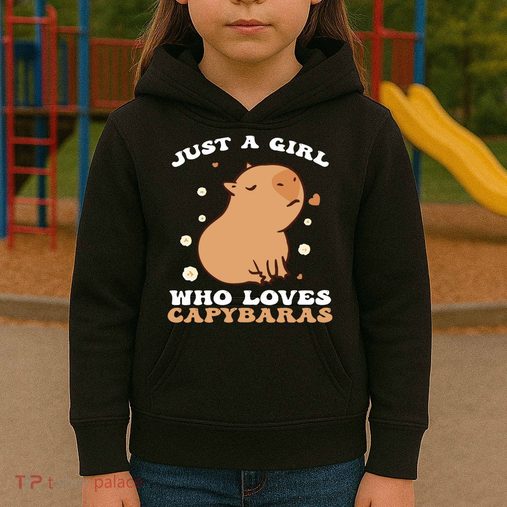 Just A Girl Who Loves Capybaras Kids Hoodie