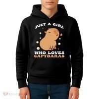 Just A Girl Who Loves Capybaras Kids Hoodie thumb 4