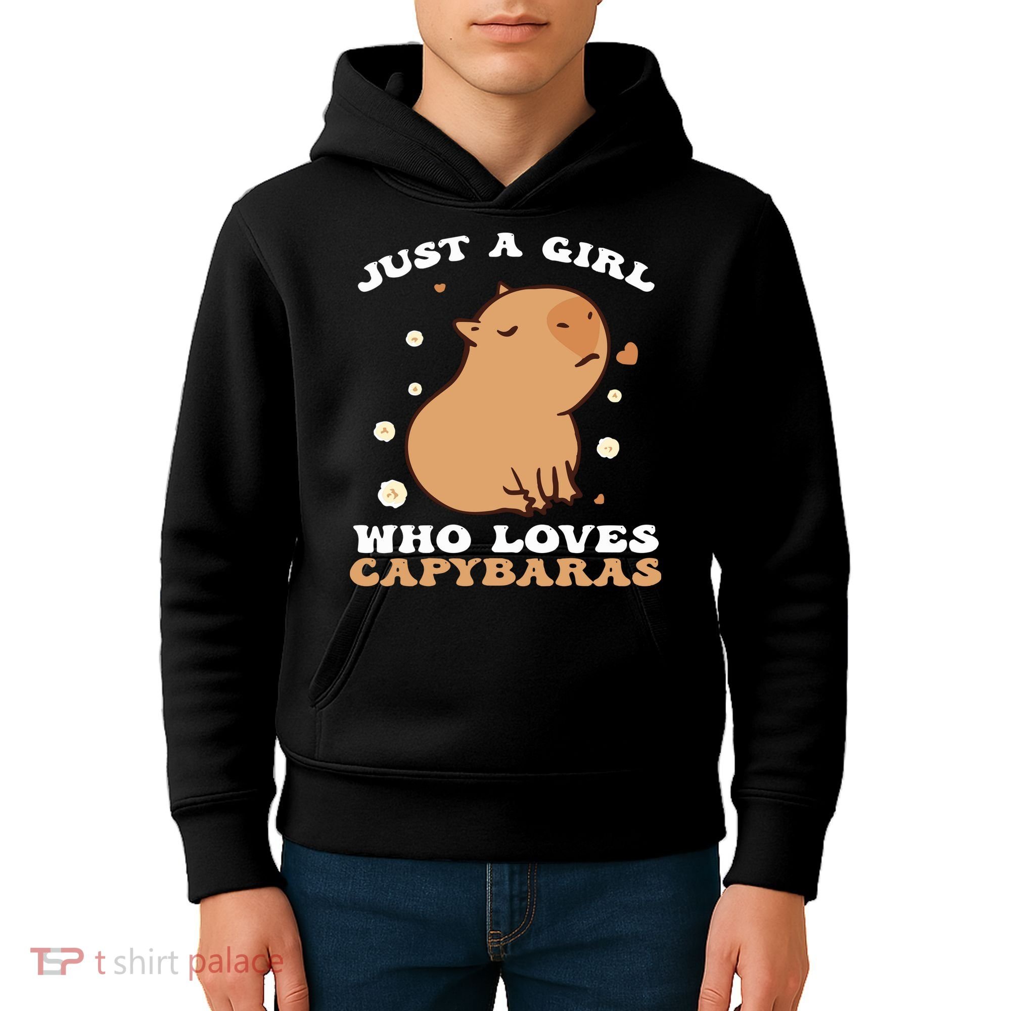 Just A Girl Who Loves Capybaras Kids Hoodie