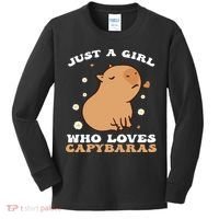 Just A Girl Who Loves Capybaras Kids Long Sleeve Shirt thumb 0