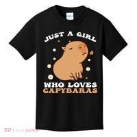 Just A Girl Who Loves Capybaras Kids T-Shirt thumb 0