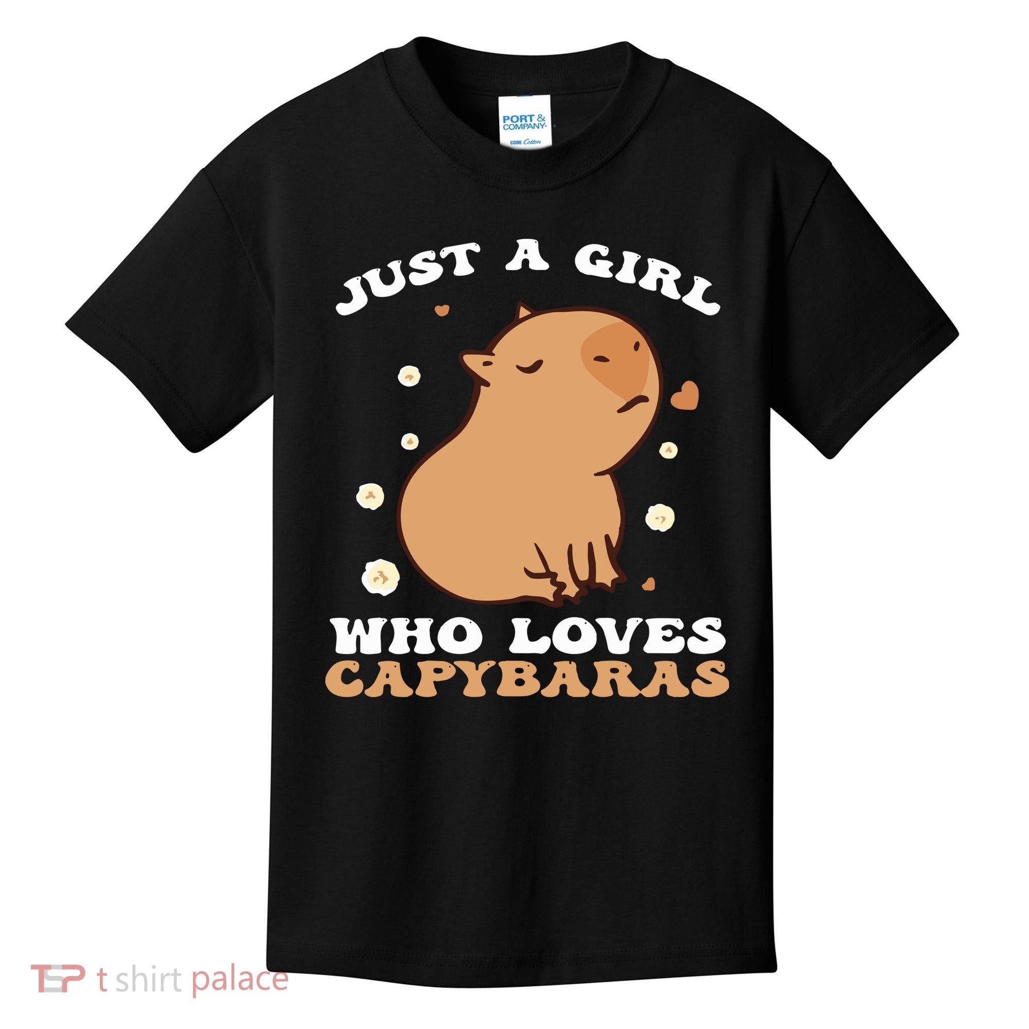 Just A Girl Who Loves Capybaras Kids T-Shirt