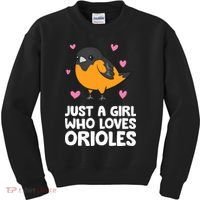 Just A Girl Who Loves Orioles Kids Sweatshirt thumb 0