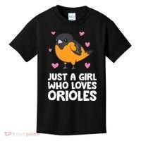 Just A Girl Who Loves Orioles Kids T-Shirt thumb 0