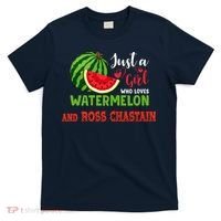 JUST A GIRL WHO LOVES WATERMELON AND ROSS CHASTAIN Premium T-Shirt thumb 0