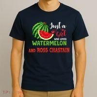 JUST A GIRL WHO LOVES WATERMELON AND ROSS CHASTAIN Premium T-Shirt thumb 3