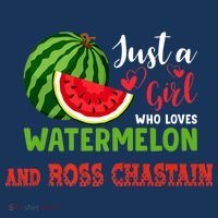 JUST A GIRL WHO LOVES WATERMELON AND ROSS CHASTAIN Premium T-Shirt thumb 7