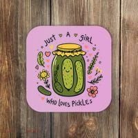 Just A Girl Who Loves Pickles Coaster thumb 0