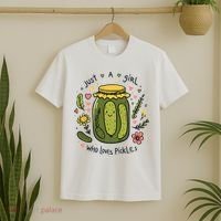 Just A Girl Who Loves Pickles T-Shirt thumb 2