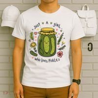 Just A Girl Who Loves Pickles T-Shirt thumb 6