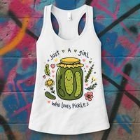 Just A Girl Who Loves Pickles Women's Tank Top thumb 3