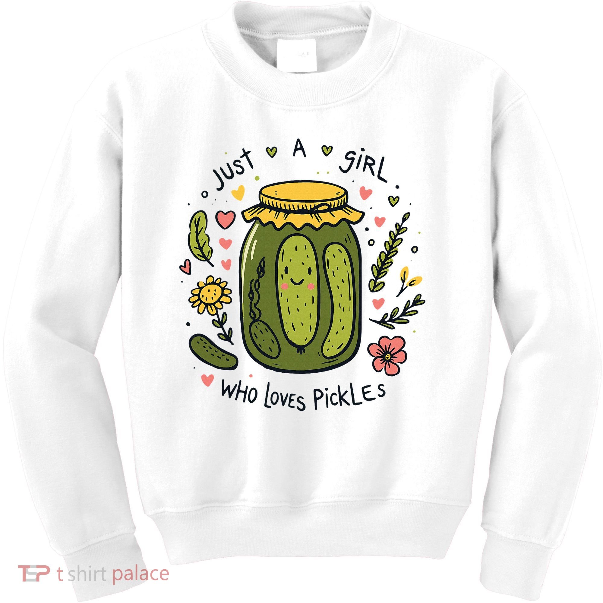 Just A Girl Who Loves Pickles Kids Sweatshirt