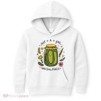 Just A Girl Who Loves Pickles Kids Hoodie thumb 0