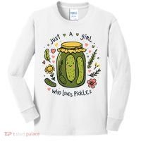 Just A Girl Who Loves Pickles Kids Long Sleeve Shirt thumb 0