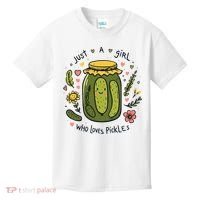 Just A Girl Who Loves Pickles Kids T-Shirt thumb 0