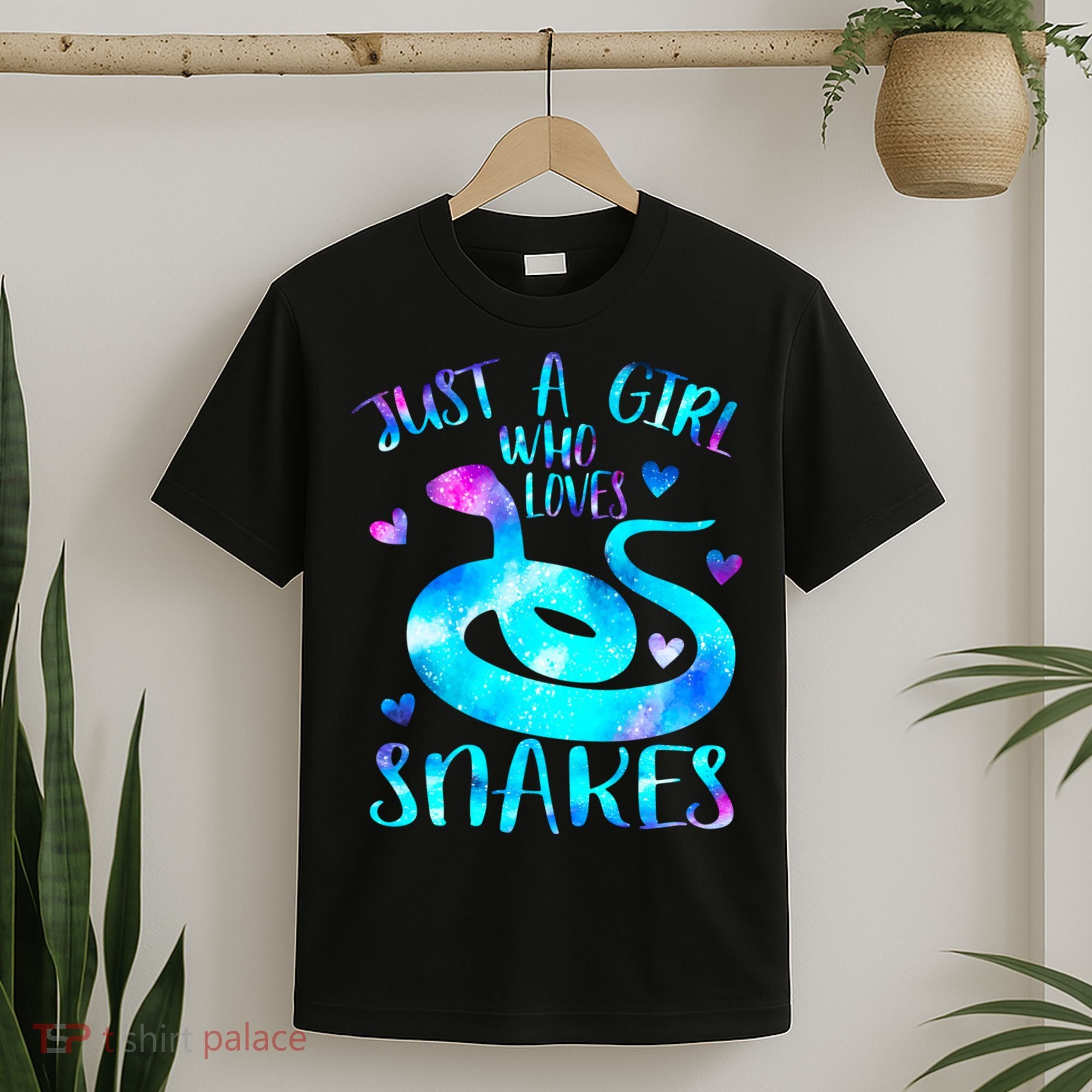 Just A Girl Who Loves Snakes Theme Cute Snake Lover Galaxy Cute Gift T-Shirt
