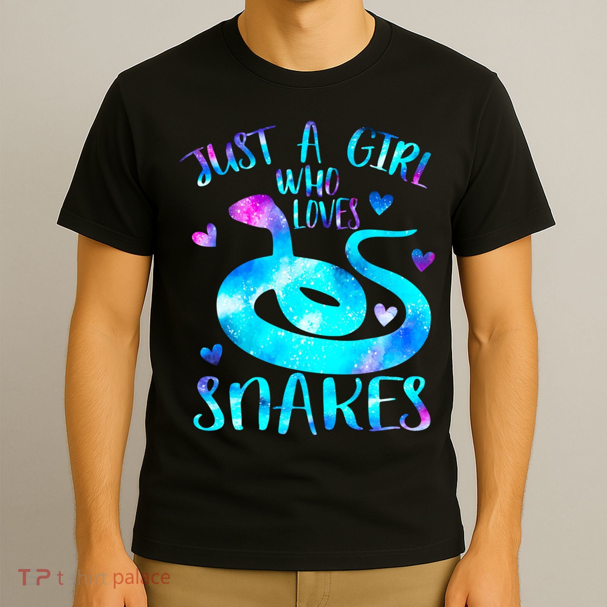 Just A Girl Who Loves Snakes Theme Cute Snake Lover Galaxy Cute Gift T-Shirt