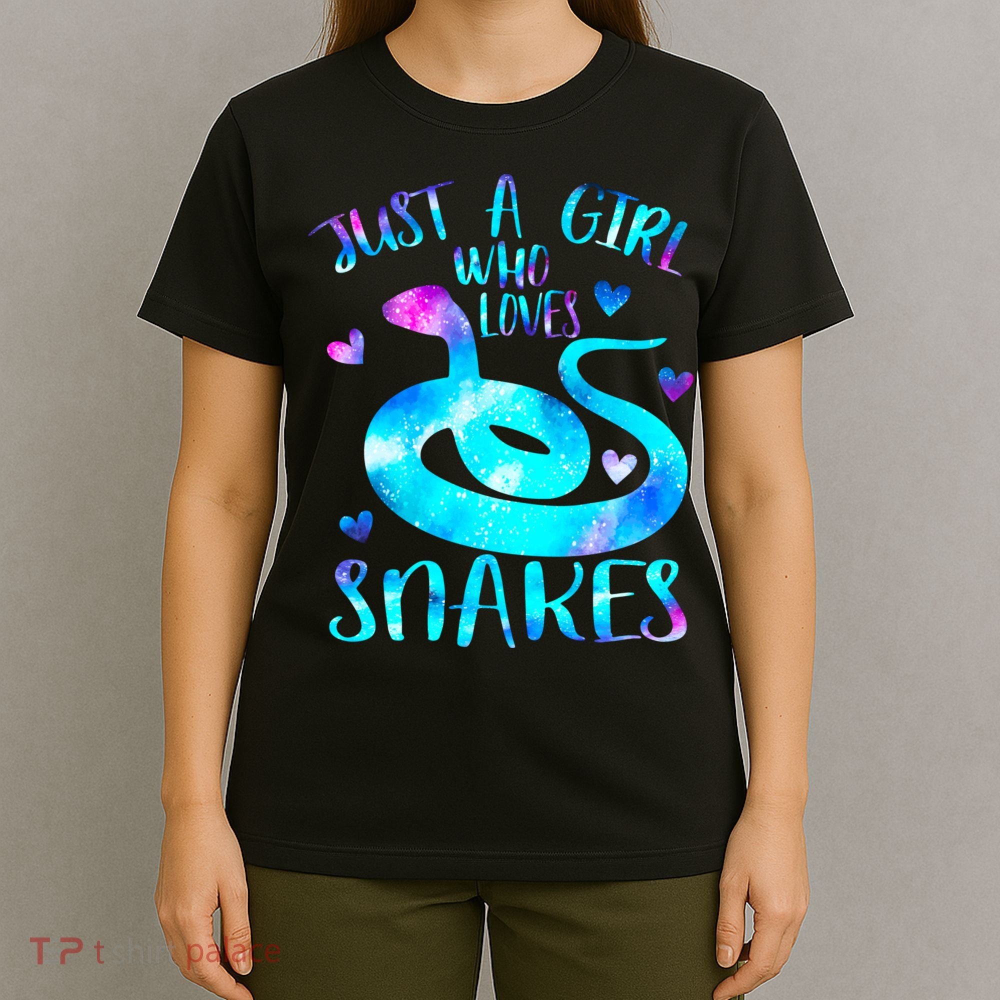 Just A Girl Who Loves Snakes Theme Cute Snake Lover Galaxy Cute Gift T-Shirt