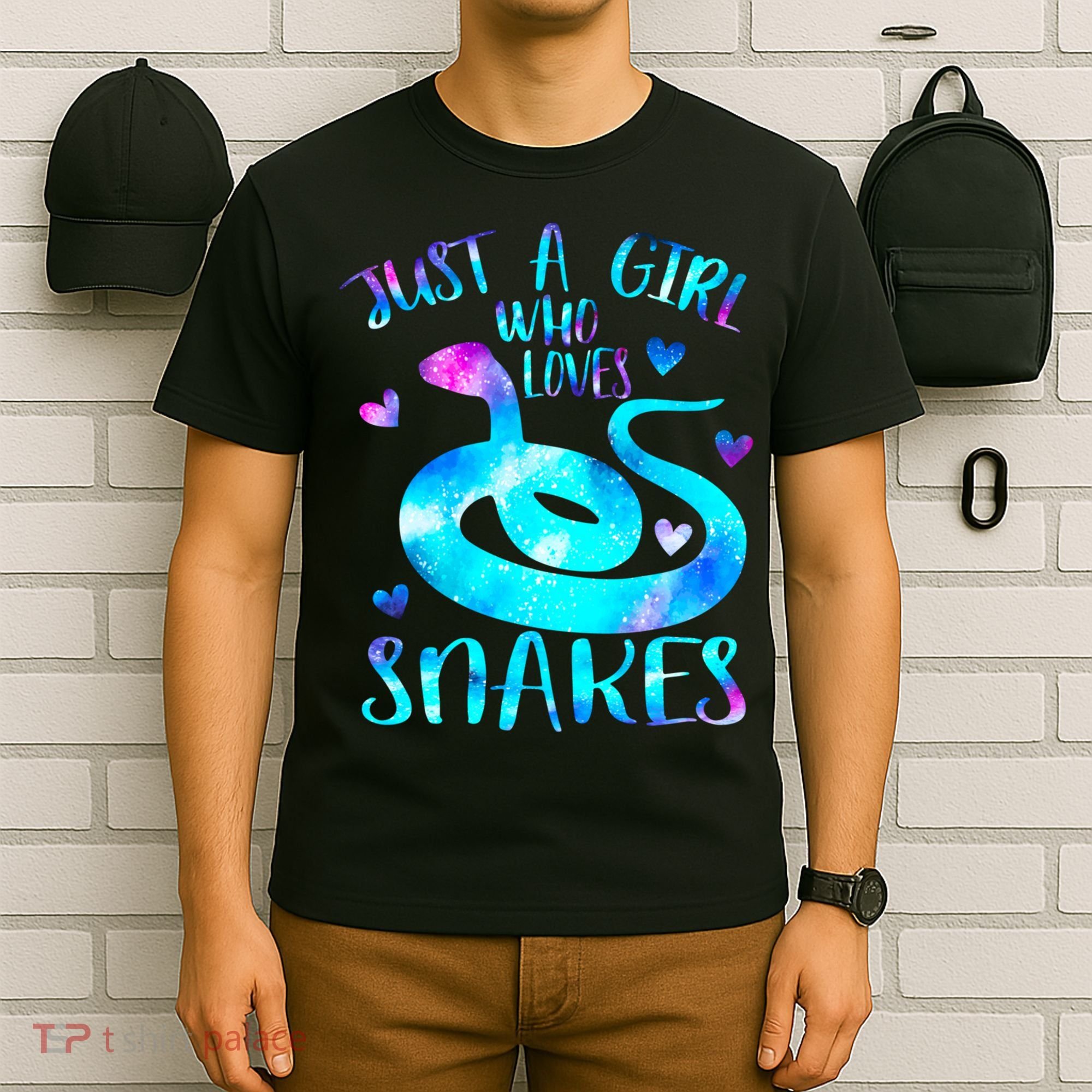 Just A Girl Who Loves Snakes Theme Cute Snake Lover Galaxy Cute Gift T-Shirt