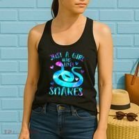 Just A Girl Who Loves Snakes Theme Cute Snake Lover Galaxy Cute Gift Women's Tank Top thumb 2