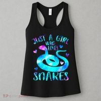 Just A Girl Who Loves Snakes Theme Cute Snake Lover Galaxy Cute Gift Women's Tank Top thumb 3