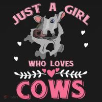 Just A Girl Who Loves Cows Cool Gift Ornament thumb 1