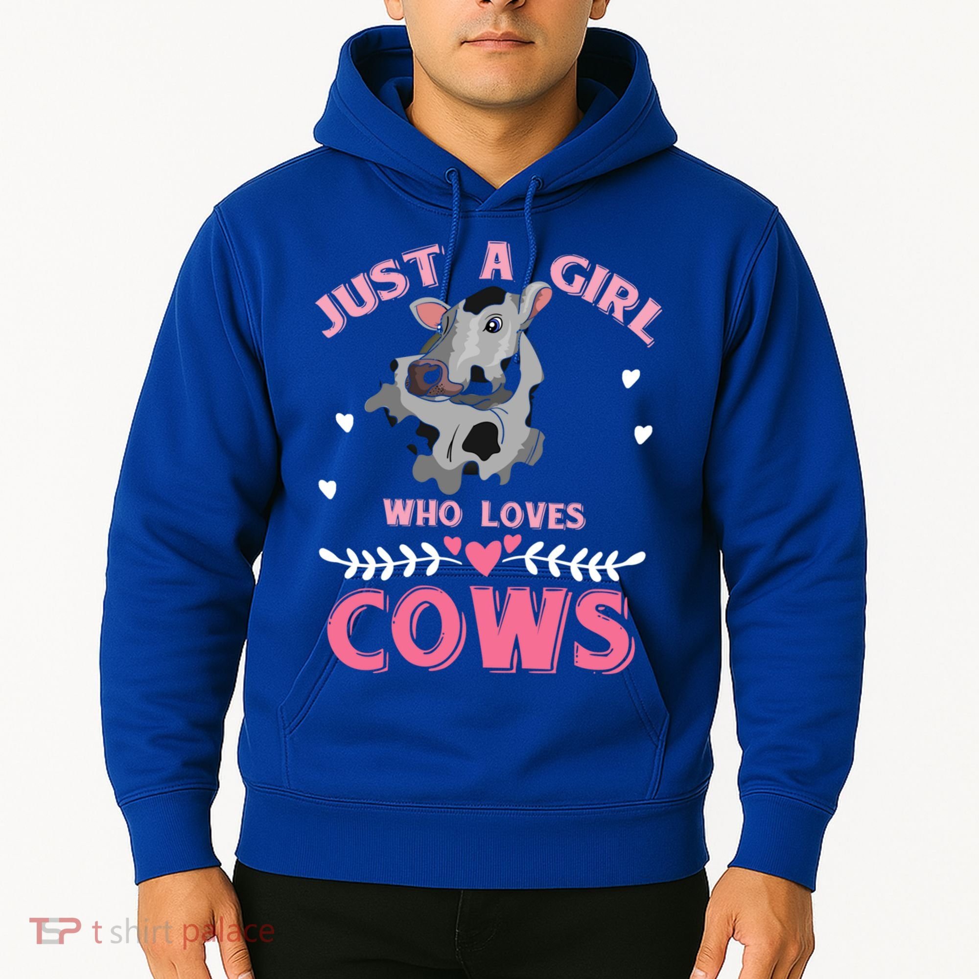 Just A Girl Who Loves Cows Cool Gift Hoodie