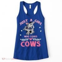 Just A Girl Who Loves Cows Cool Gift Women's Tank Top thumb 0