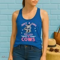 Just A Girl Who Loves Cows Cool Gift Women's Tank Top thumb 2