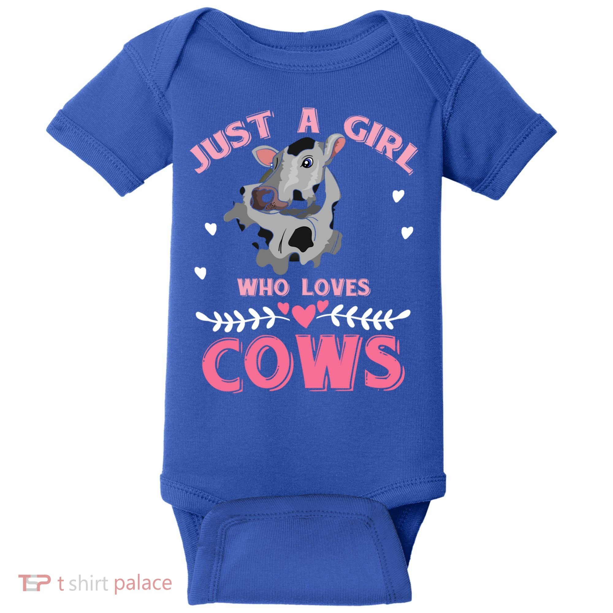 Just A Girl Who Loves Cows Cool Gift Baby Bodysuit