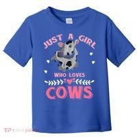 Just A Girl Who Loves Cows Cool Gift Toddler T-Shirt thumb 0
