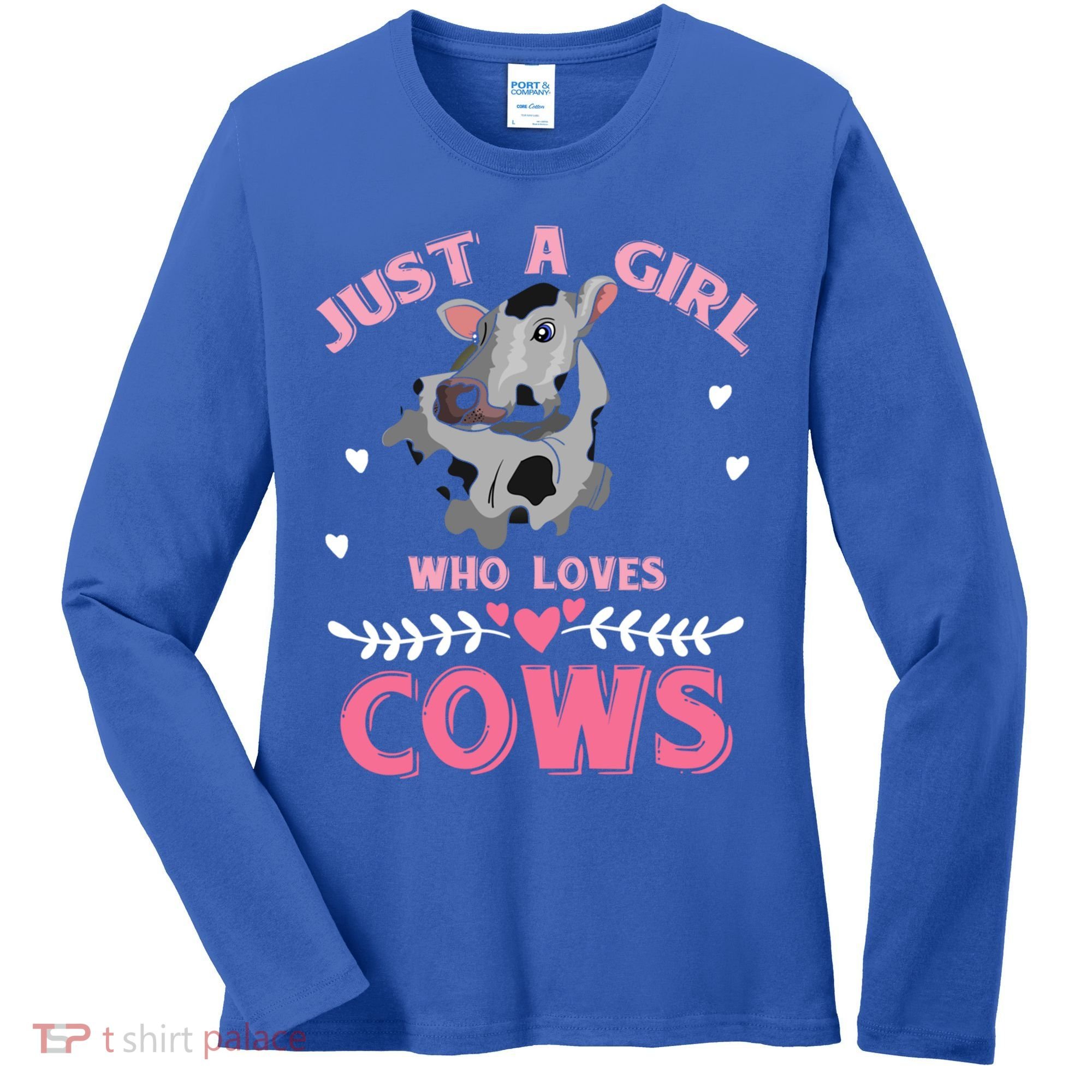 Just A Girl Who Loves Cows Cool Gift Women's Long Sleeve Shirt