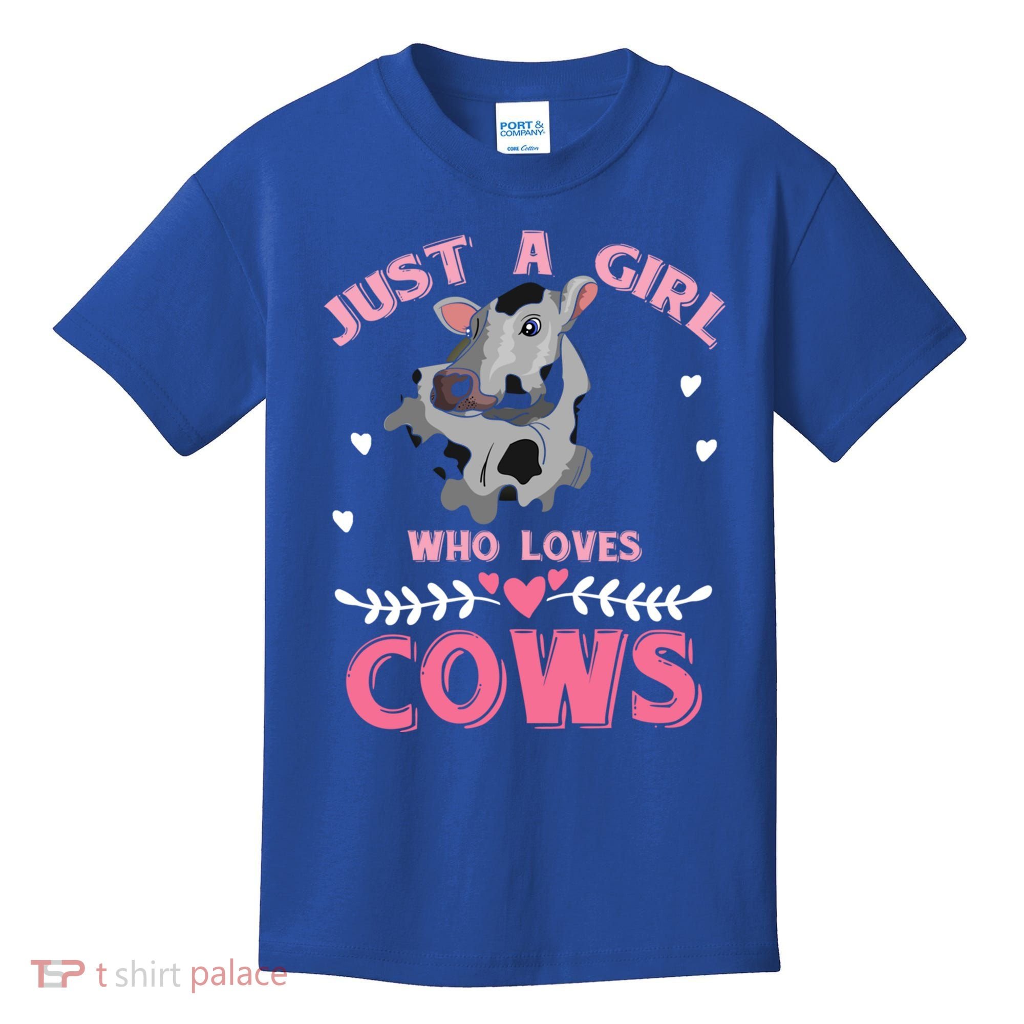 Just A Girl Who Loves Cows Cool Gift Kids T-Shirt