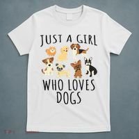 Just A Girl Who Loves Dogs Funny Puppy T-Shirt thumb 5