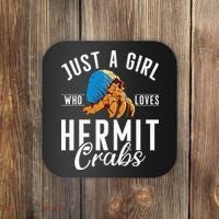 Just A Girl Who Loves Hermit Crabs Coaster thumb 0