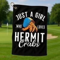 Just A Girl Who Loves Hermit Crabs Golf Towel thumb 1