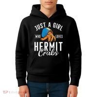Just A Girl Who Loves Hermit Crabs Kids Hoodie thumb 4