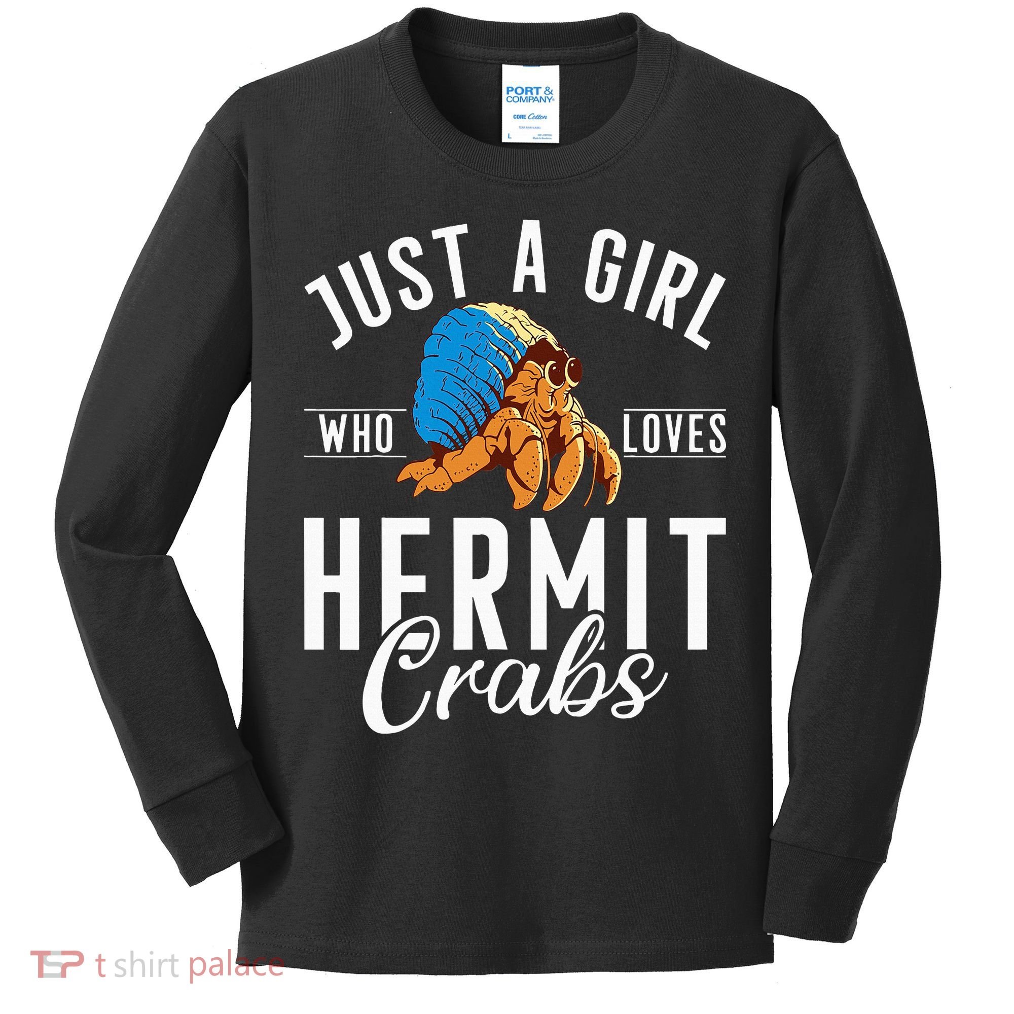 Just A Girl Who Loves Hermit Crabs Kids Long Sleeve Shirt