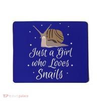 Just A Girl Who Loves Snails Cute Slug Gift Snail Cute Gift Mousepad thumb 0